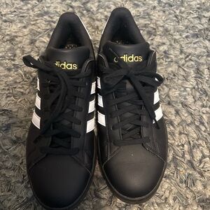 Adidas Black and White Athletic Shoes